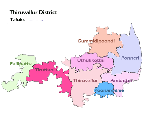 Thiruvallur Disrict Taluks Thiruvallur Revenue Villages Thiruvallur Revenue Divisions